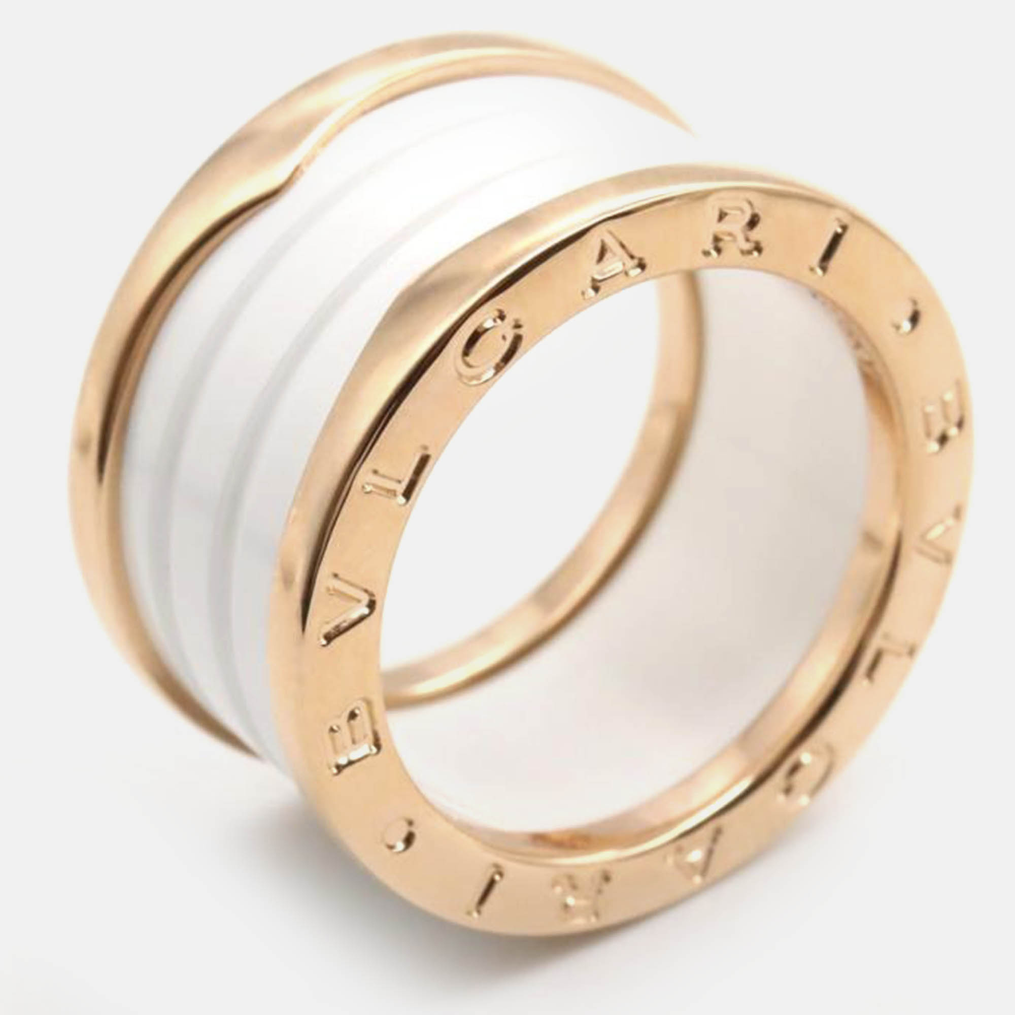 

Bvlgari B.Zero1 18K Rose Gold and Ceramic Band Ring EU