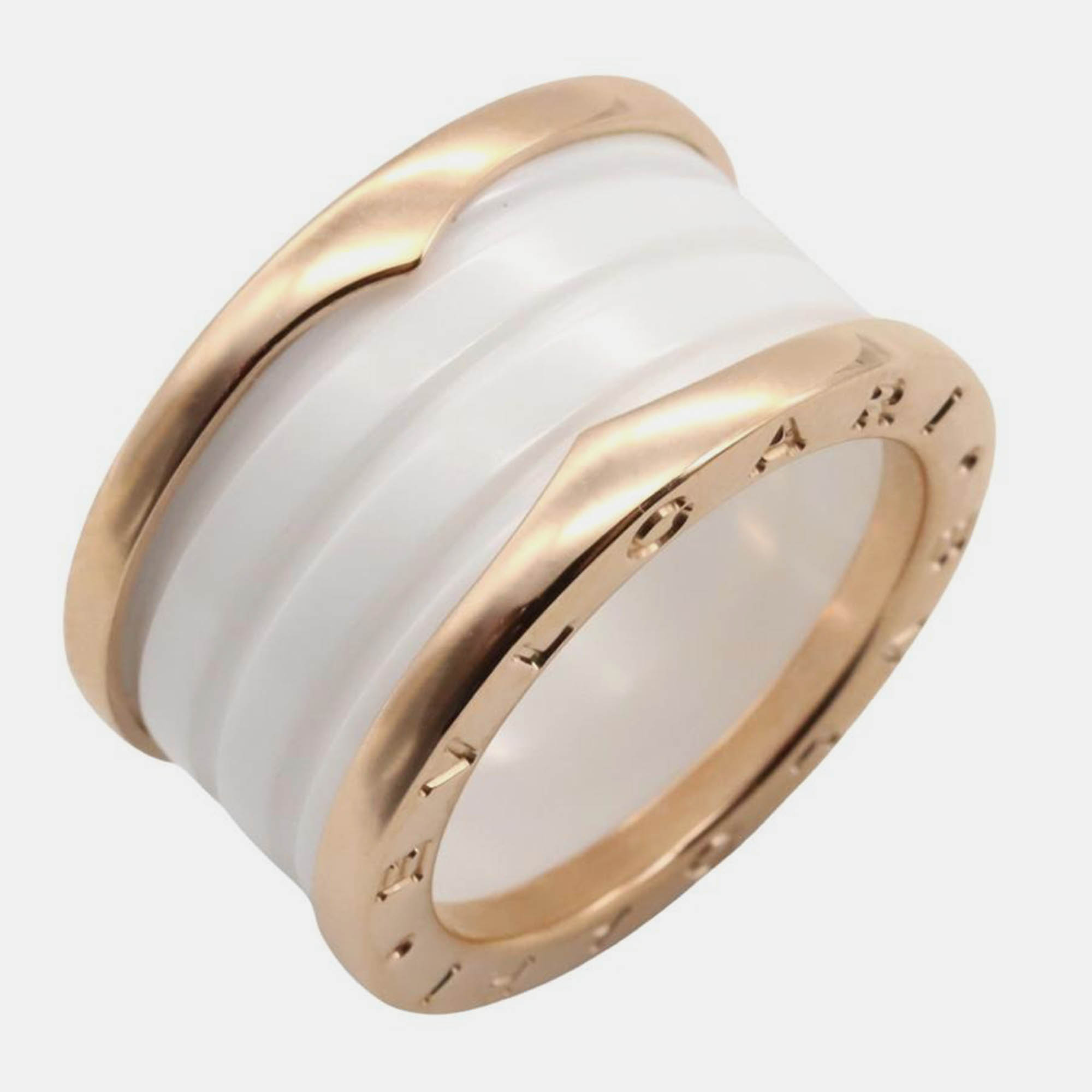 

Bvlgari B.Zero1 18K Rose Gold and Ceramic Band Ring EU