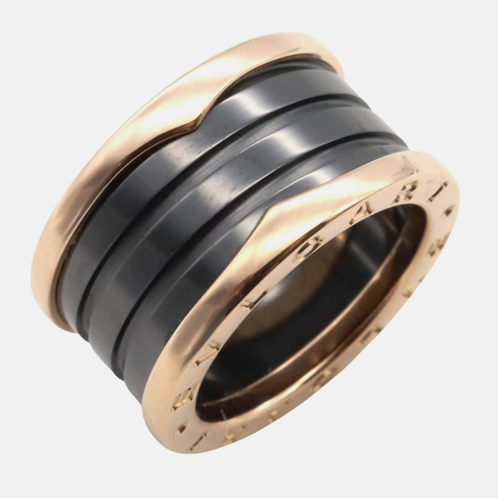 

Bvlgari B.Zero1 18K Rose Gold and Ceramic Band Ring EU