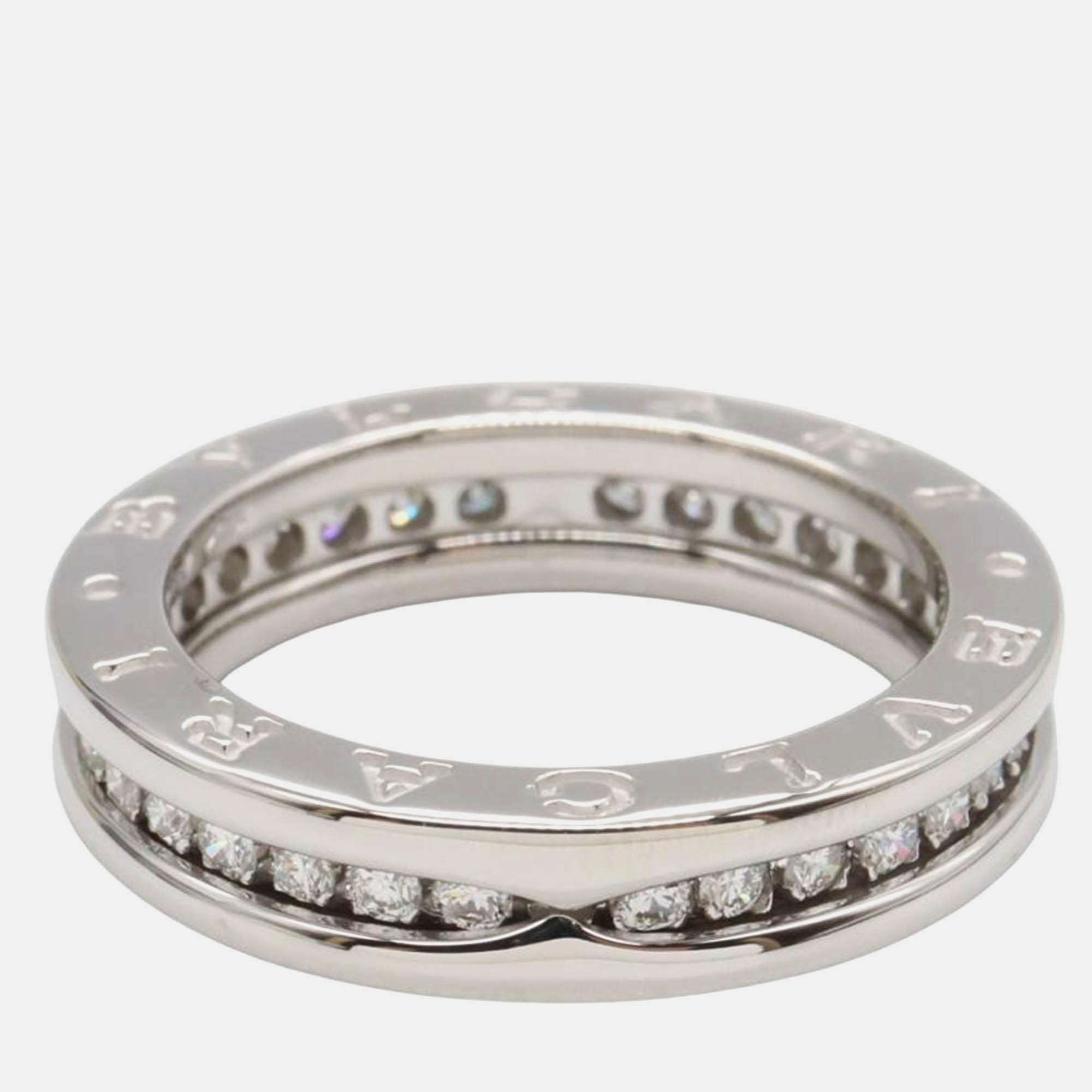 

Bvlgari B.Zero1 18K White Gold and Diamond Band Ring EU