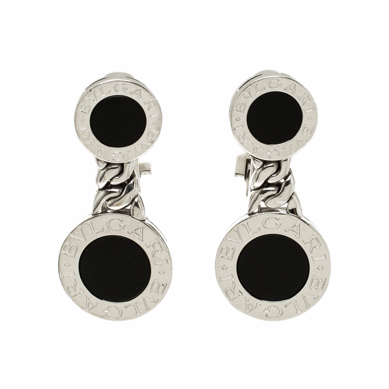 Bvlgari Onyx & 18k White Gold Clip-on Drop Earrings Bvlgari | The ...