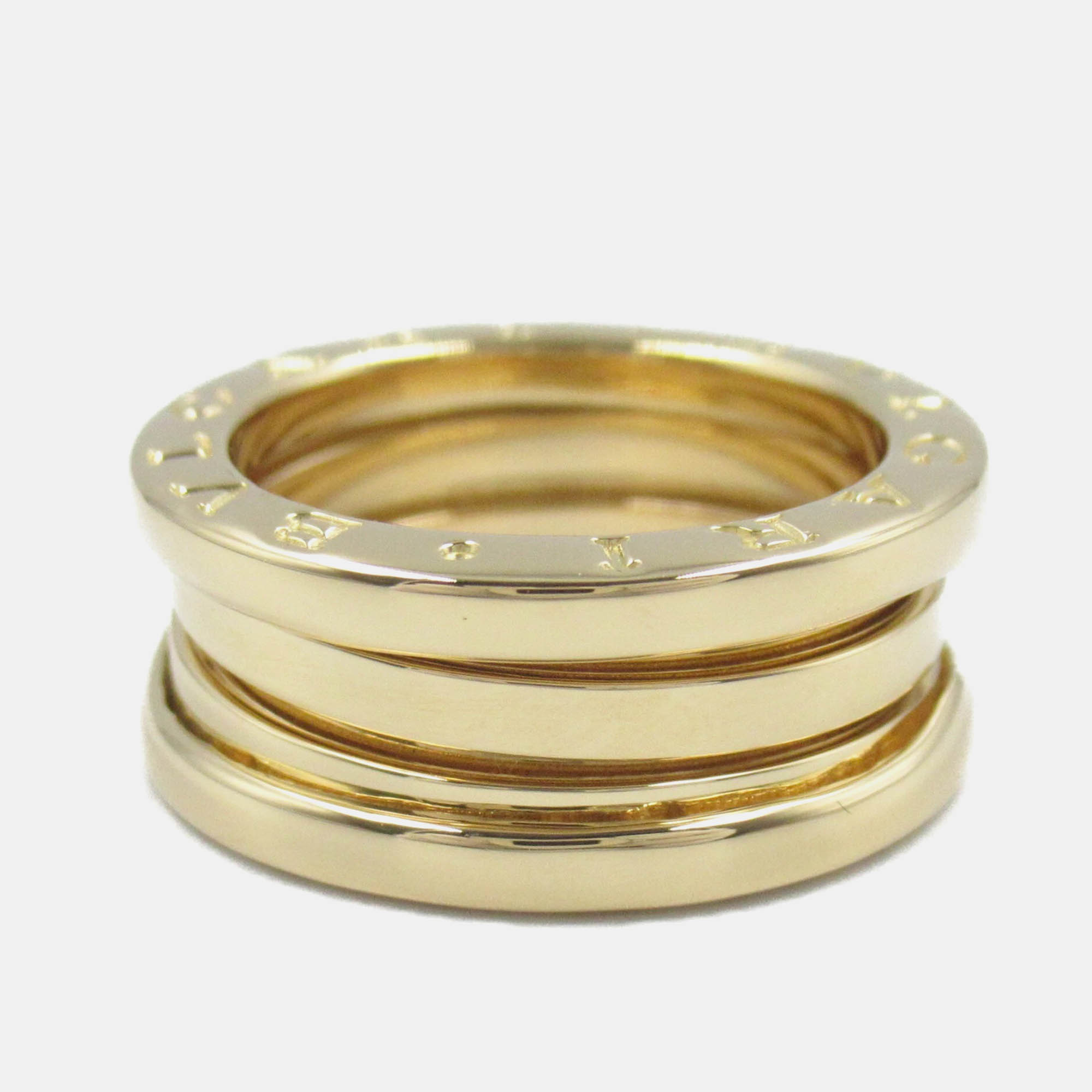 Pre-owned Bvlgari B.zero1 18k Yellow Gold Ring Eu 52