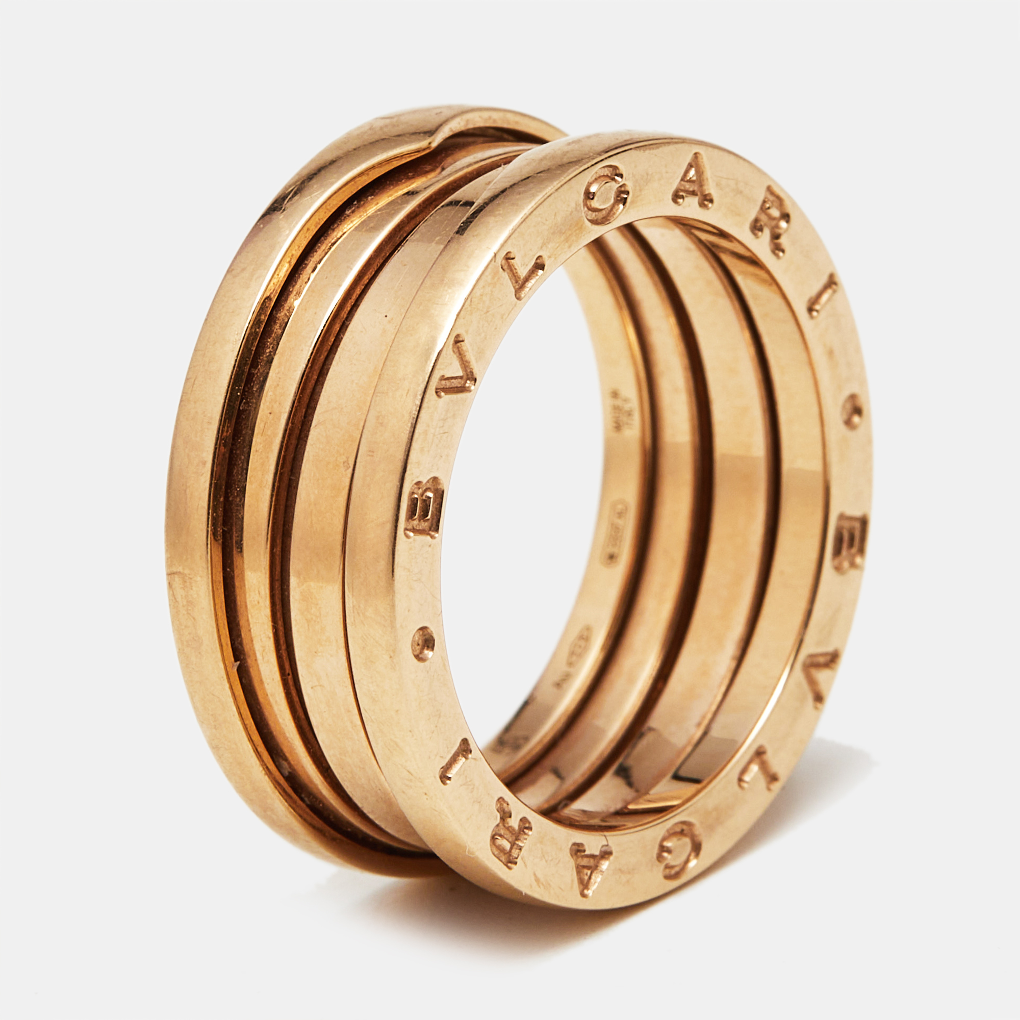 

Bvlgari B.Zero1 3-Band 18k Rose Gold Ring Size