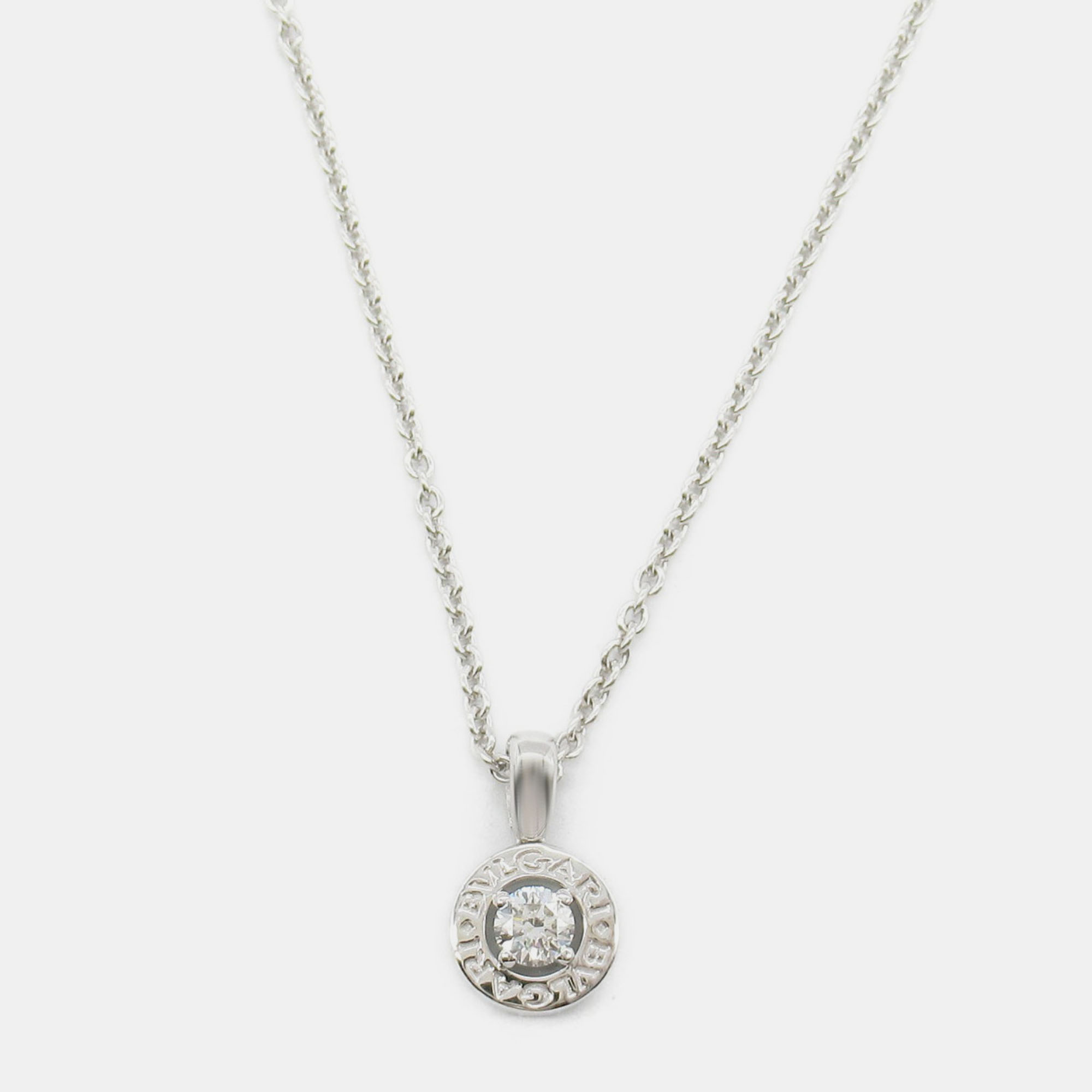 

Bvlgari Bvlgari 18K White Gold and Diamond Pendant Necklace