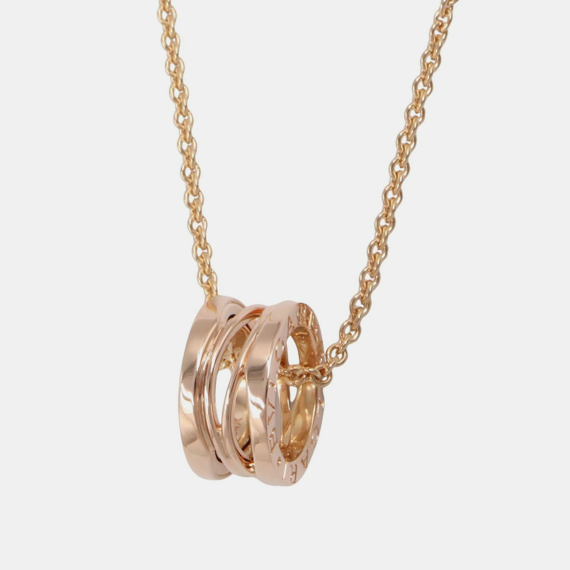 Pre-owned Bvlgari B.zero1 Legend 18k Rose Gold Pendant Necklace
