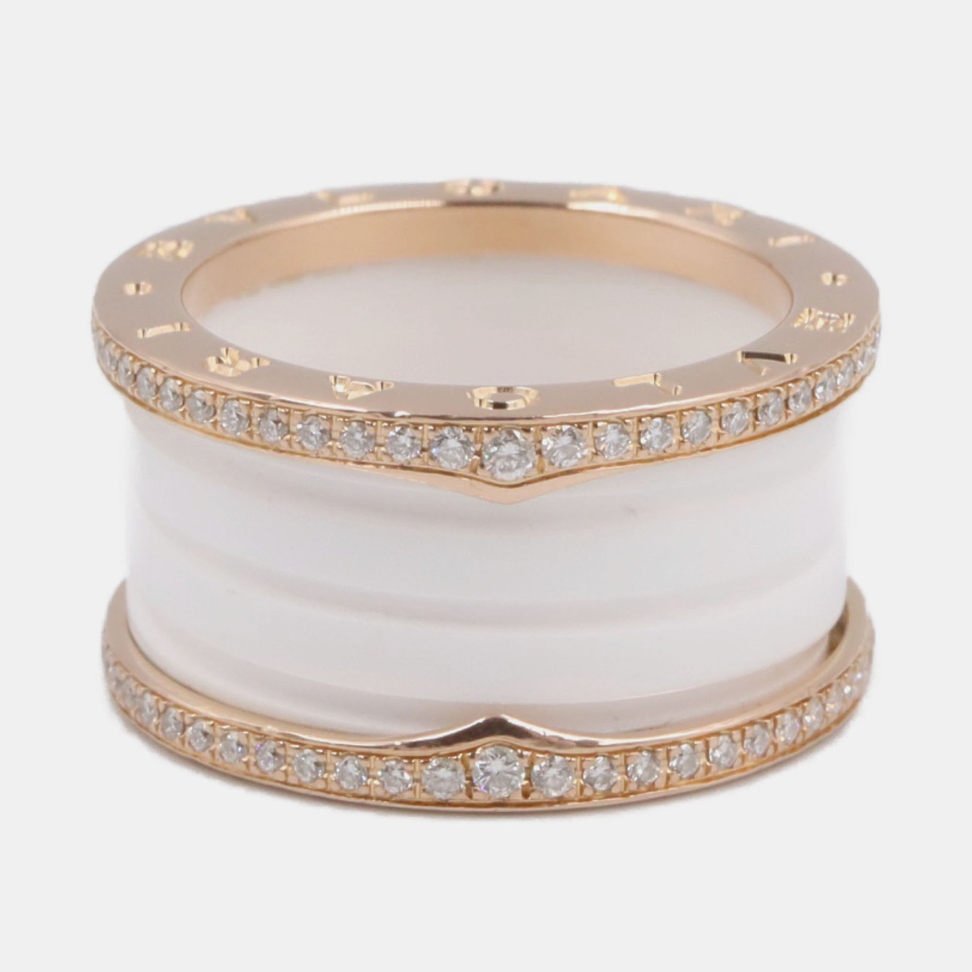 

Bvlgari B.zero1 Diamond 18K Rose Gold and Ceramic Ring EU