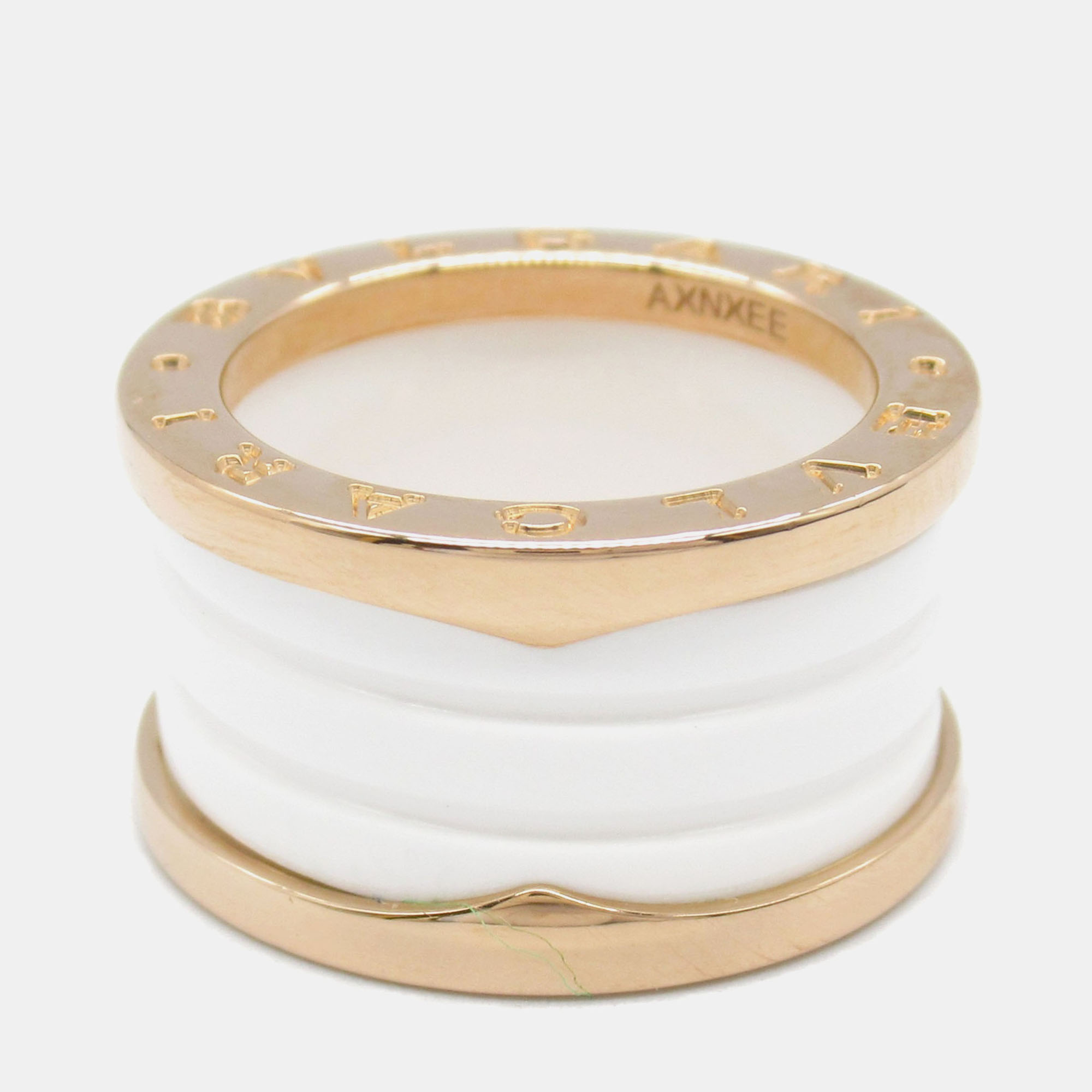 

Bvlgari B.Zero1 18K Rose Gold and Ceramic Band Ring EU