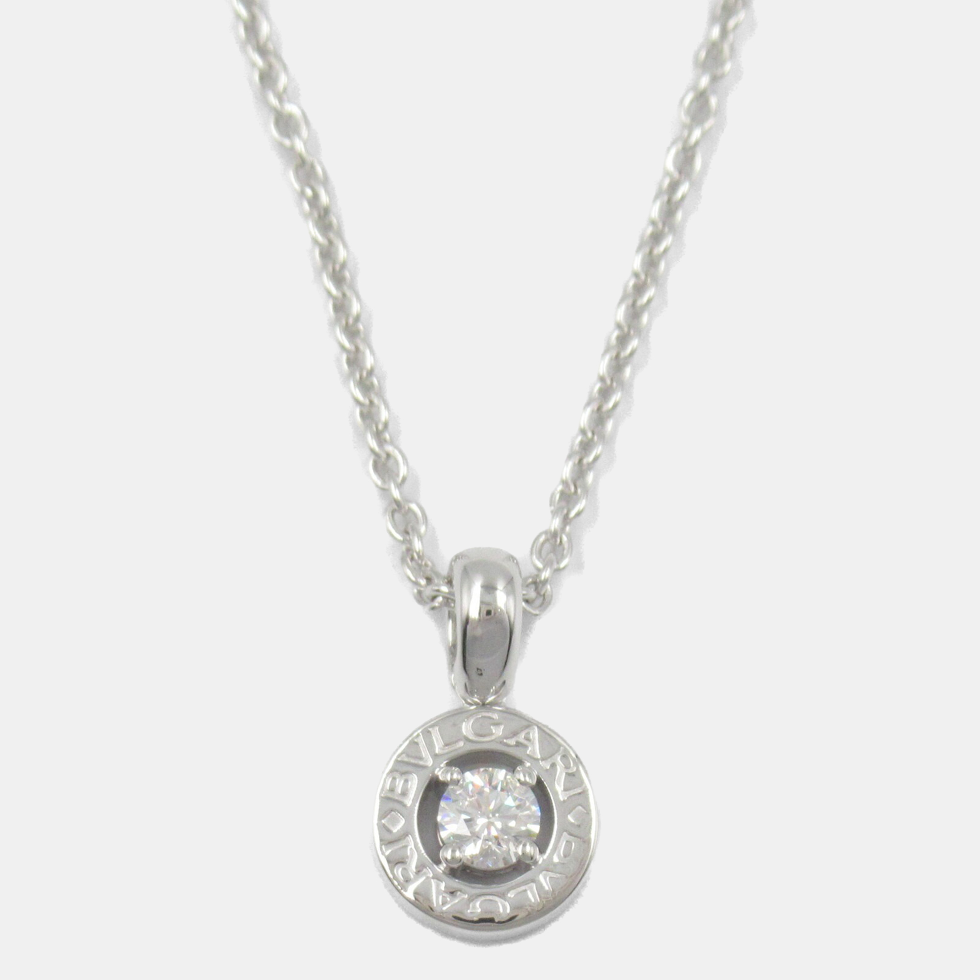 

Bvlgari Bvlgari Bvlgari 18K White Gold and Diamond Pendant Necklace