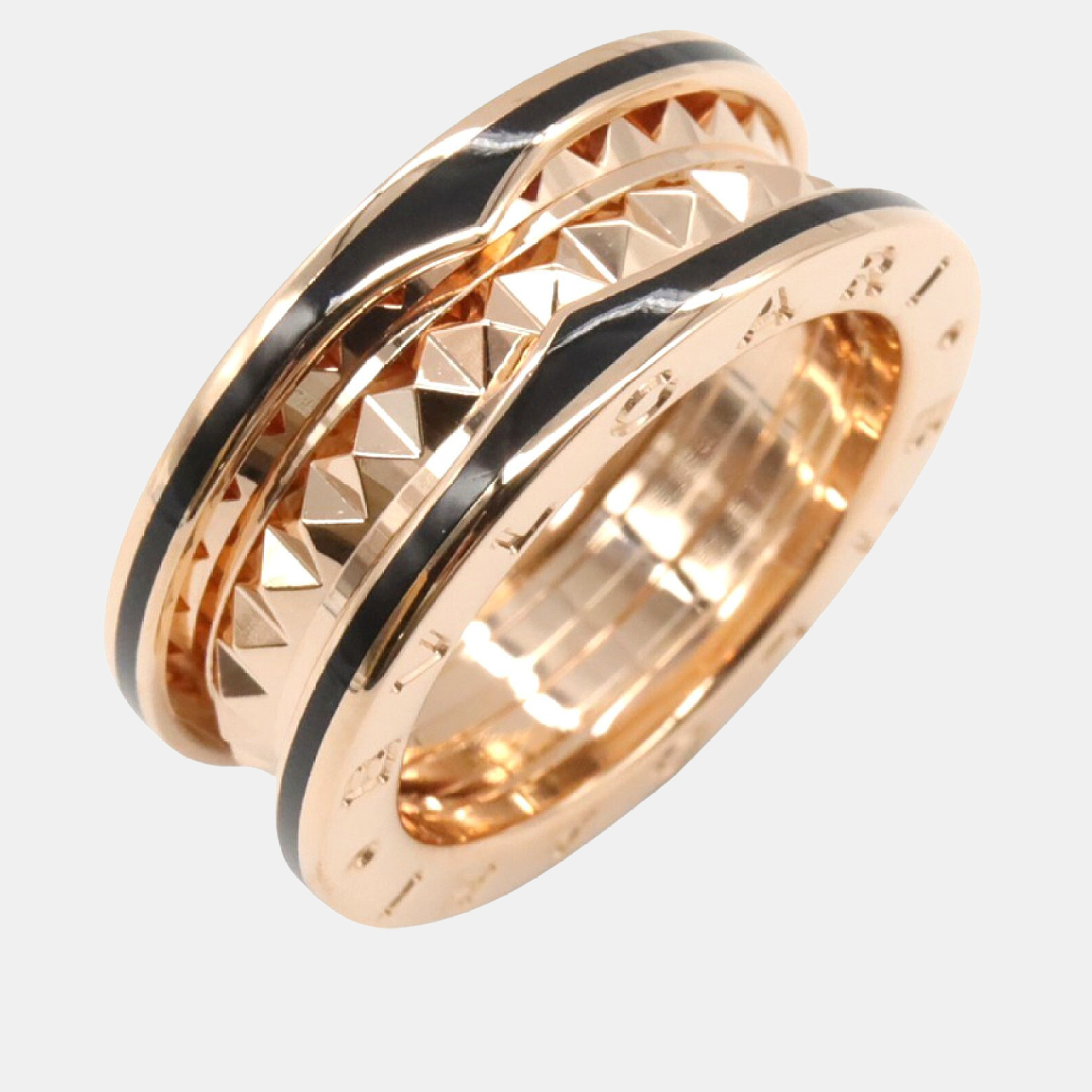 

Bvlgari B.zero1 18K Rose Gold and Ceramic Band Ring EU