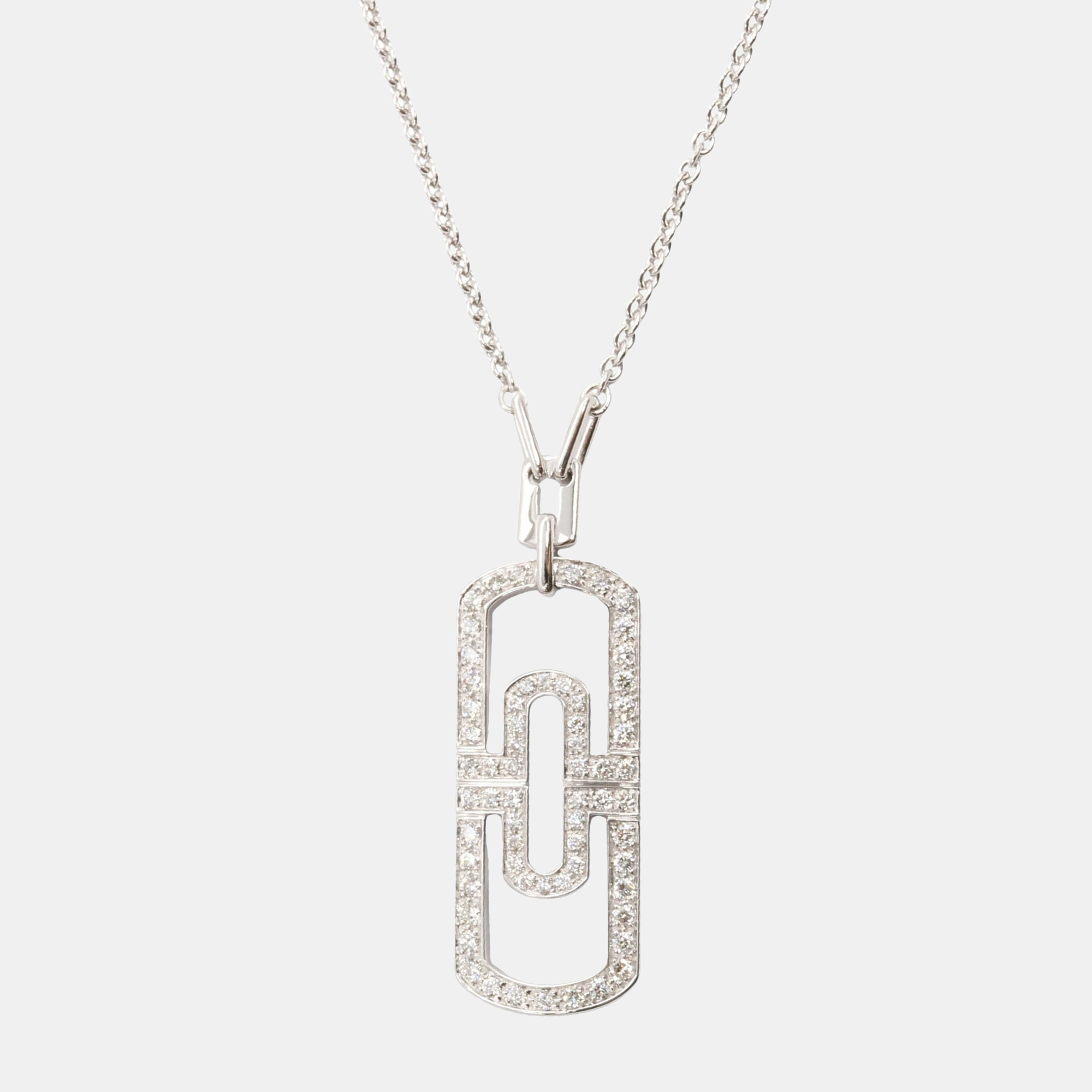 

Bvlgari Parentesi 18K White Gold and Diamond Pendant Necklace