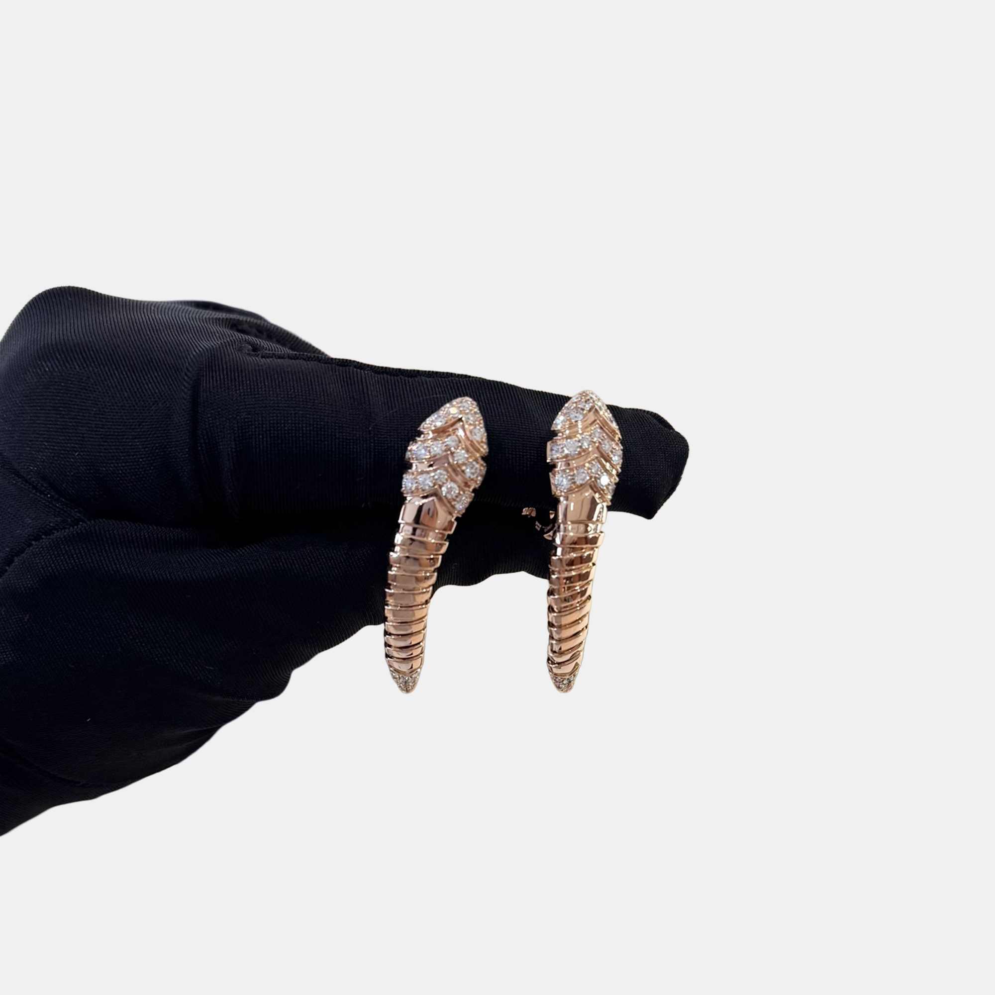 

Bulgari Serpenti Bone Earrings Rose Gold Diamond