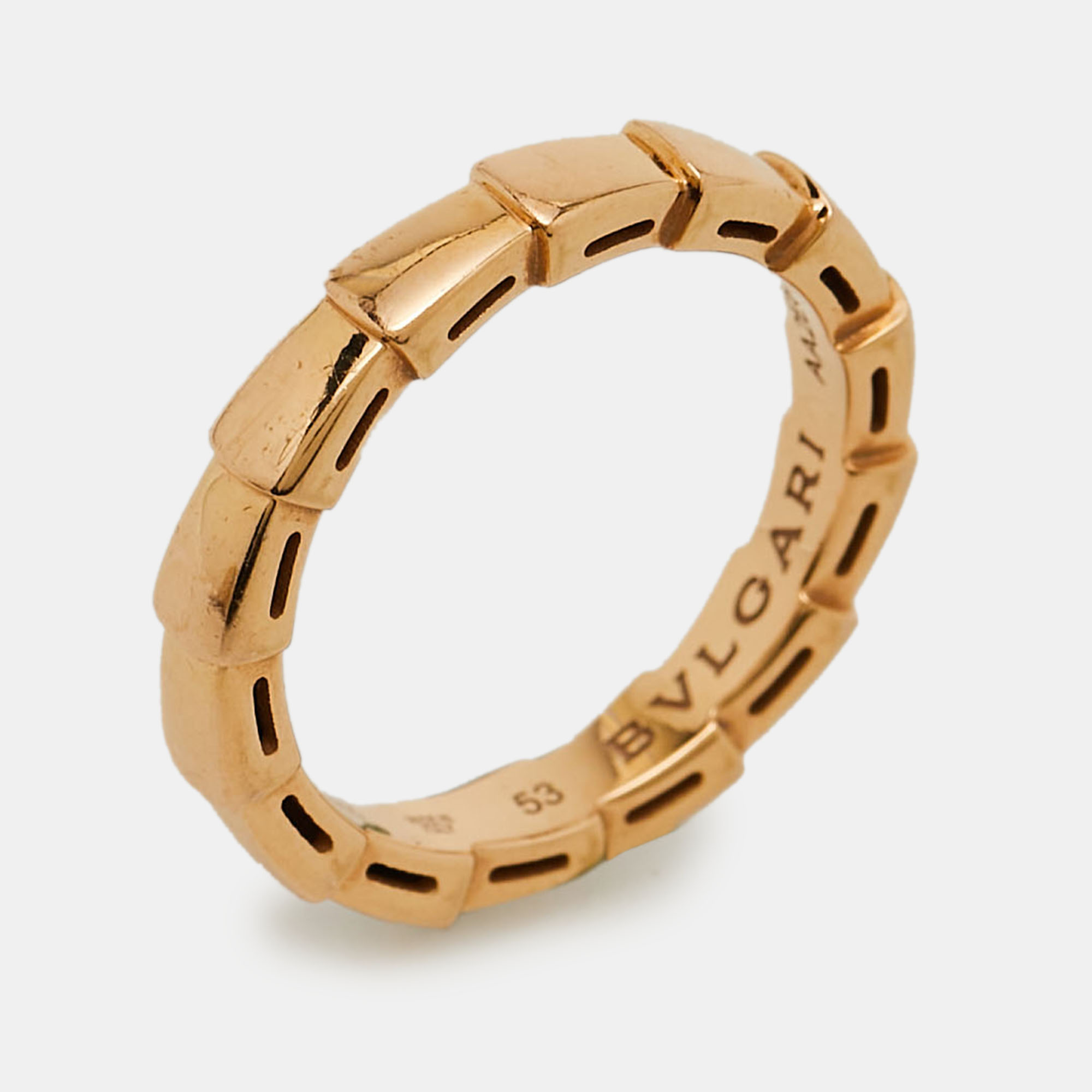 

Bvlgari Serpenti Viper 18 Rose Gold Ring Size