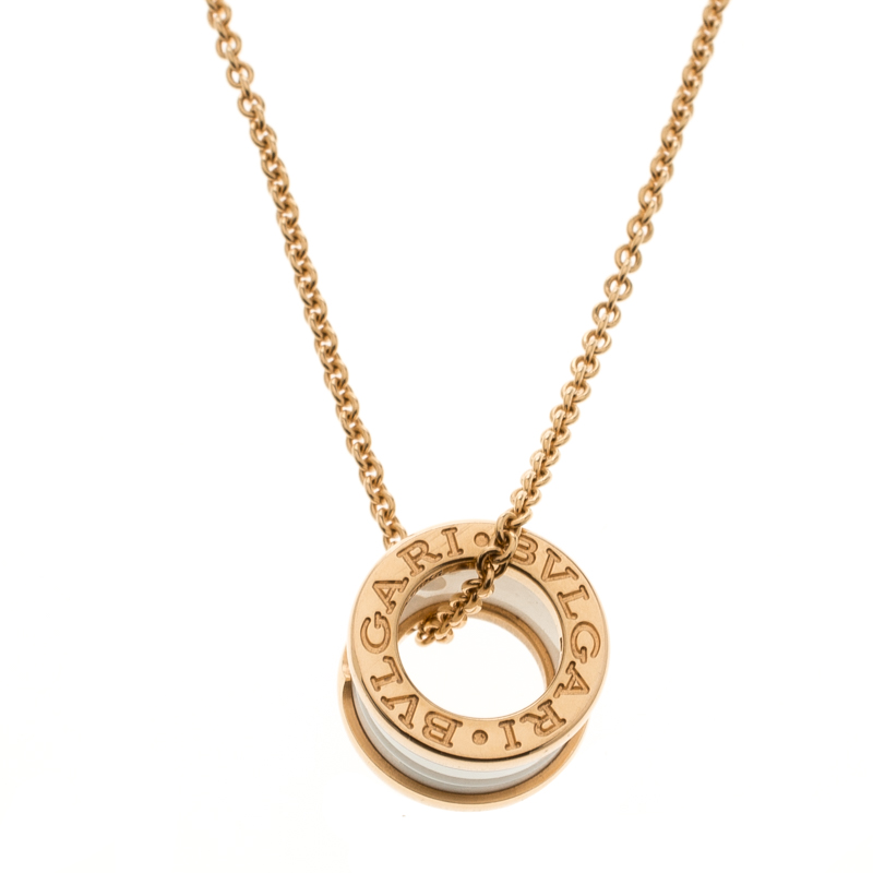 18k Rose Gold Pendant Necklace Bvlgari 