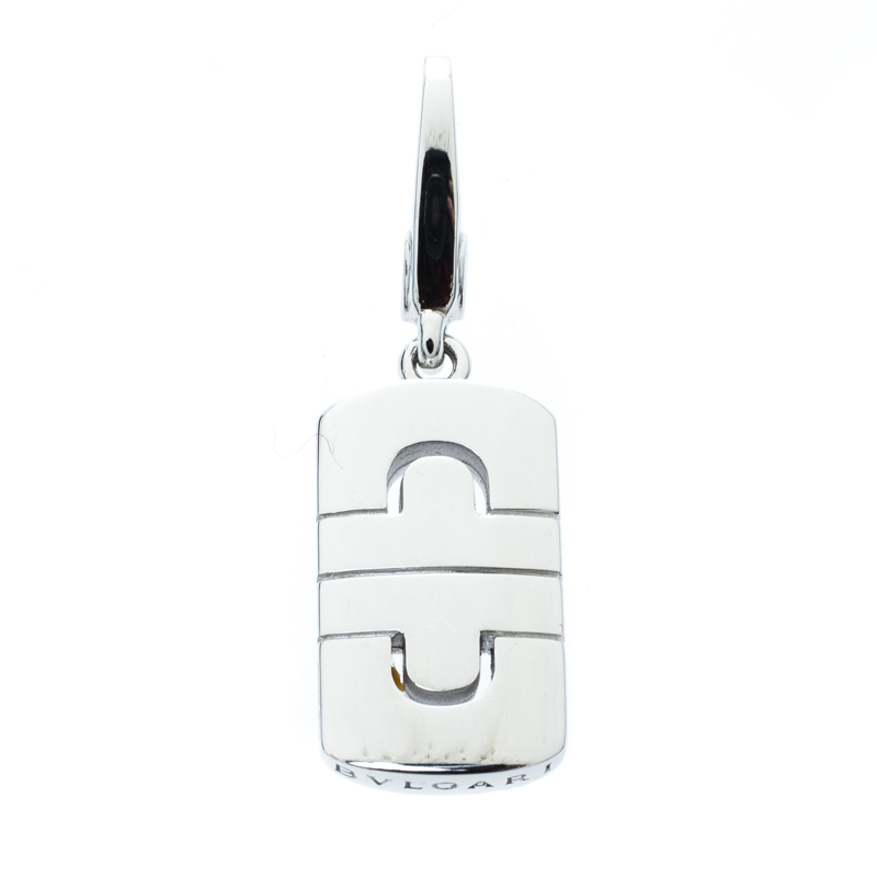 Pre Owned Bvlgari Parentesi 18K White Gold Charm Pendant