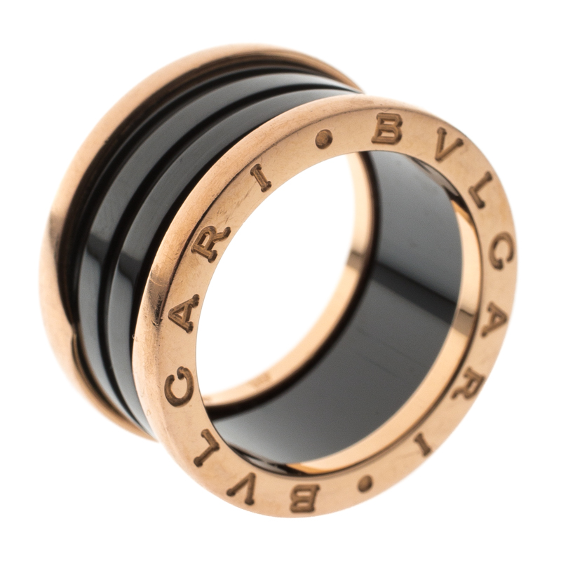 bvlgari black and gold ring price