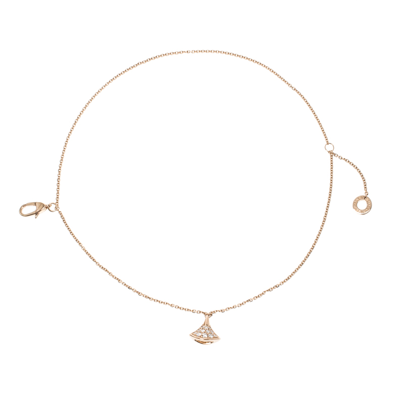 Bvlgari Divas' Dream Pavè Diamond 18k Rose Gold Charm Bracelet