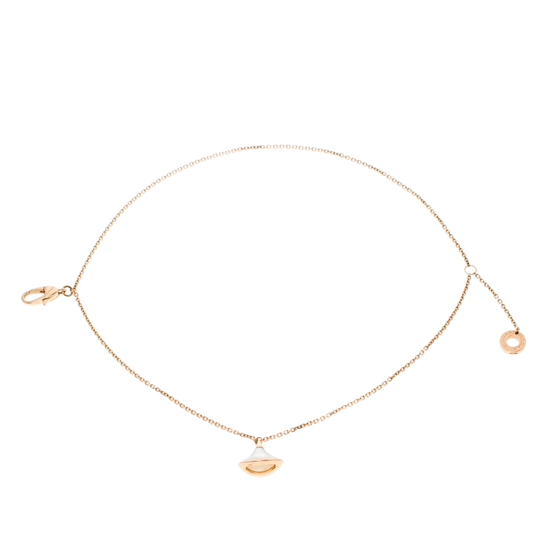 Pre Owned Bvlgari Diva's Dream Mother of Pearl 18k Rose Gold Bracelet