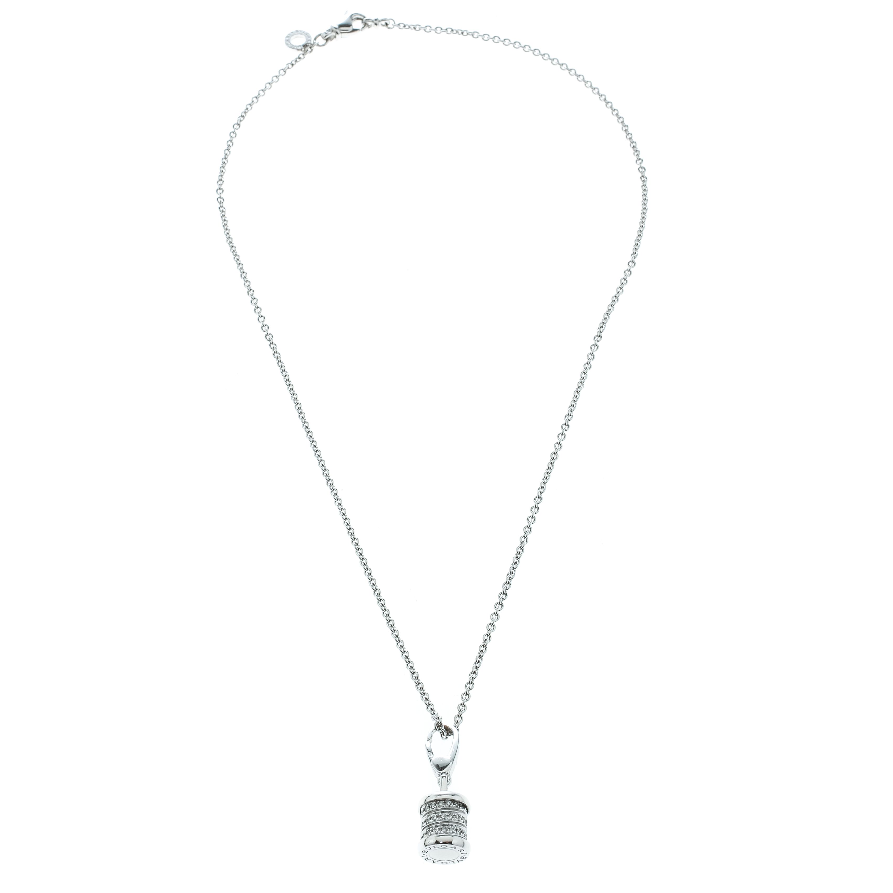 

Bvlgari B.Zero1 Diamond 18k White Gold Charm Chain Necklace