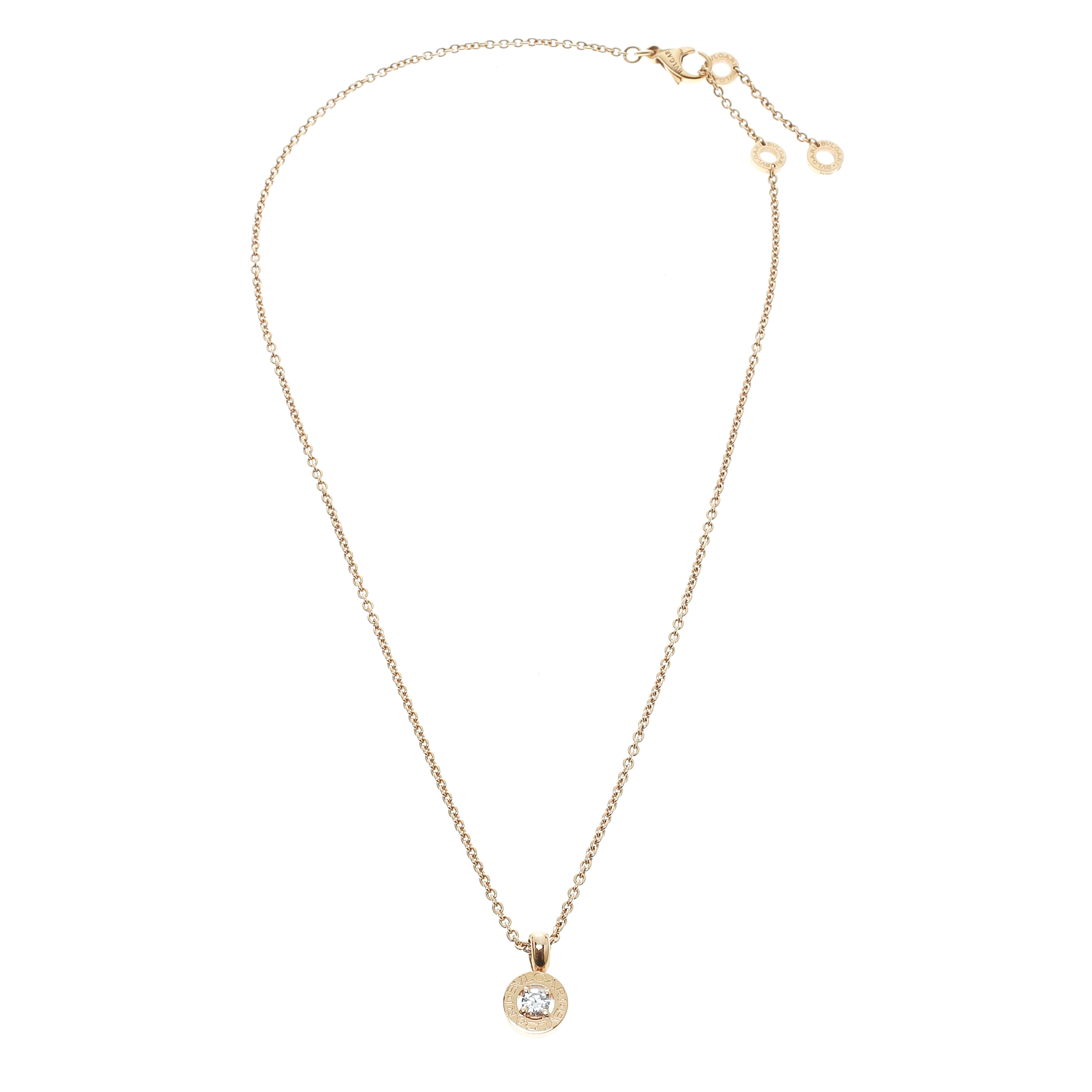 

Bvlgari Diamond & 18k Rose Gold Pendant Necklace