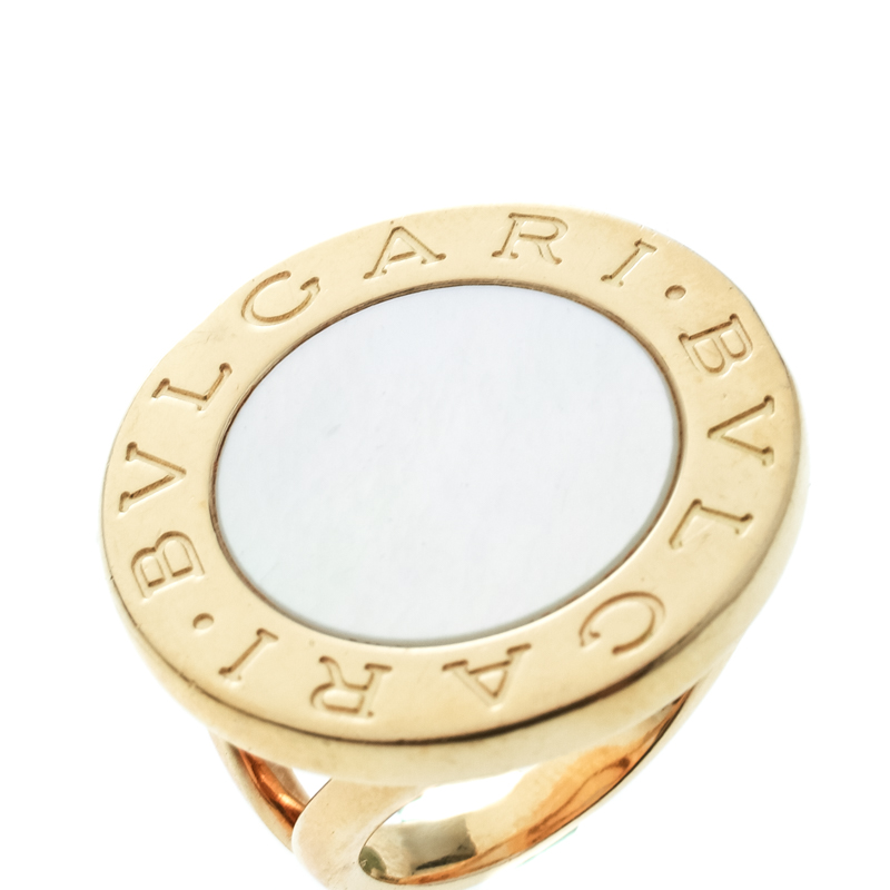 bvlgari ring with mother of pearl