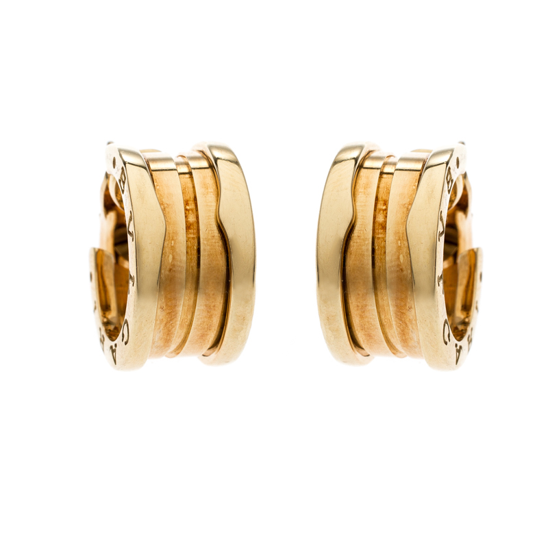 Bvlgari B.Zero1 18K Yellow Gold Hoop Earrings Bvlgari | The Luxury Closet