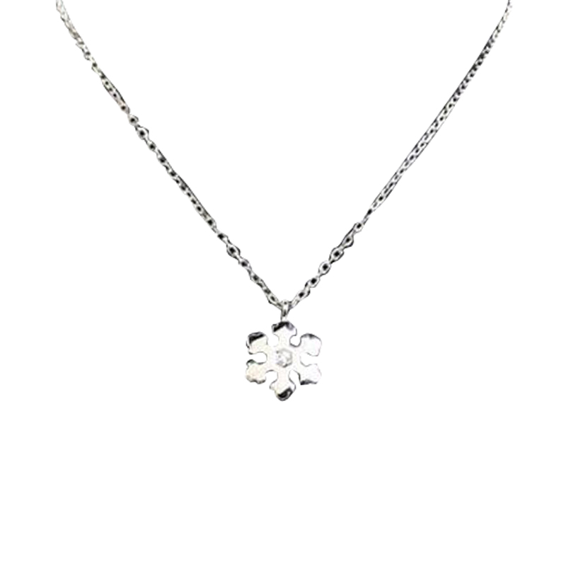 

Bvlgari Snowflake Diamond 18K White Gold Pendant Necklace, Silver