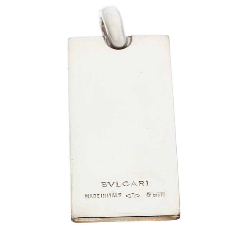 

Bvlgari Ingot Bar 18k White Gold Charm Pendant