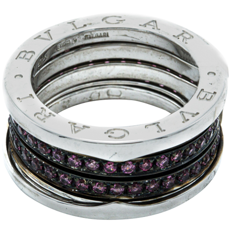 

Bvlgari 18K White Gold B.Zero1 Tourmaline Ring 55