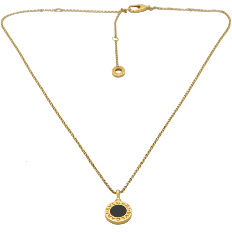 

Bvlgari Bvlgari 18K Yellow Gold & Onyx Pendant Necklace