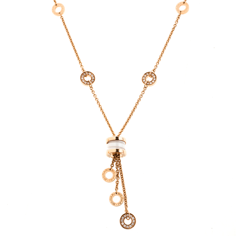 bvlgari 18k rose gold necklace
