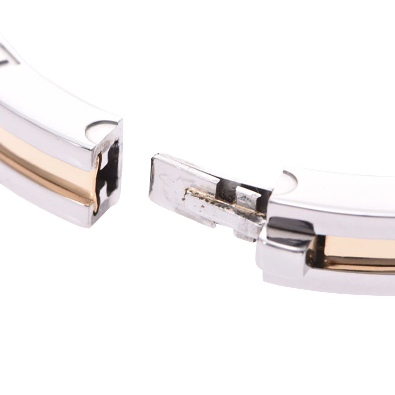 

Bvlgari B.Zero1 Stainless Steel And 18K Yellow Gold Oval Bangle Bracelet