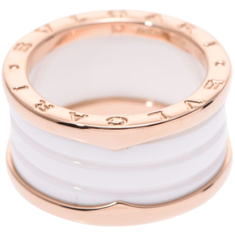 

Bvlgari B.Zero1 White Ceramic And 18K Yellow Gold Ring Size