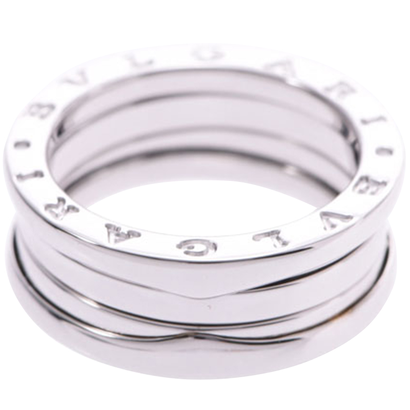 

Bvlgari B.Zero1 3-Band 18k White Gold Band Ring Size, Silver