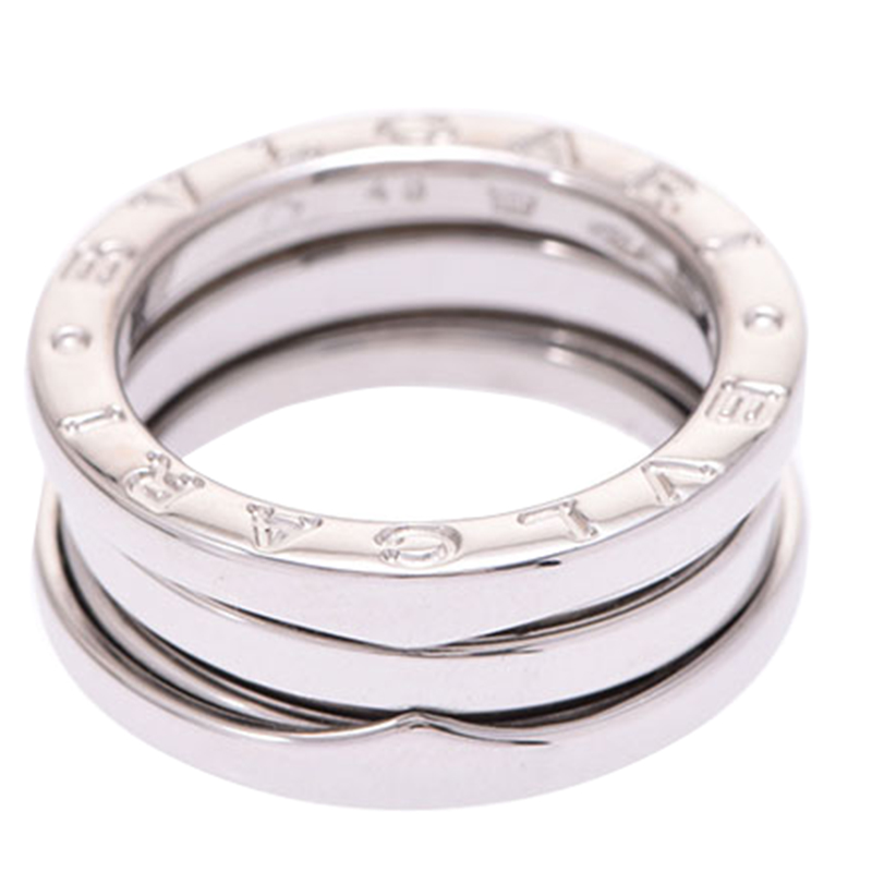 

Bvlgari B.Zero1 3-Band 18K White Gold Ring Size, Silver