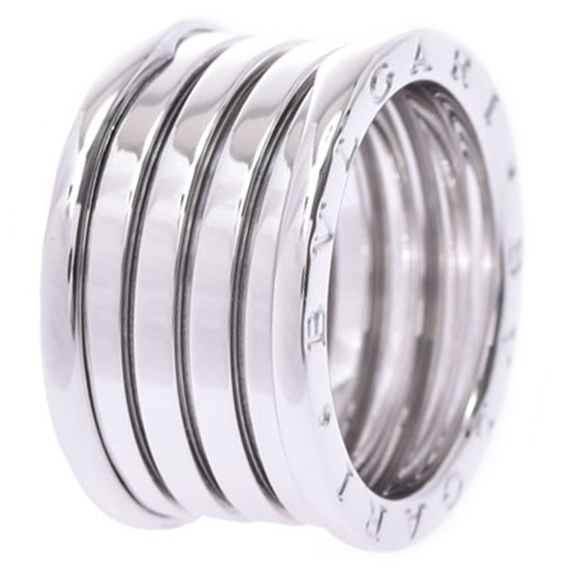 Bvlgari B.Zero1 4-Band 18k White Gold Band Ring Size 58