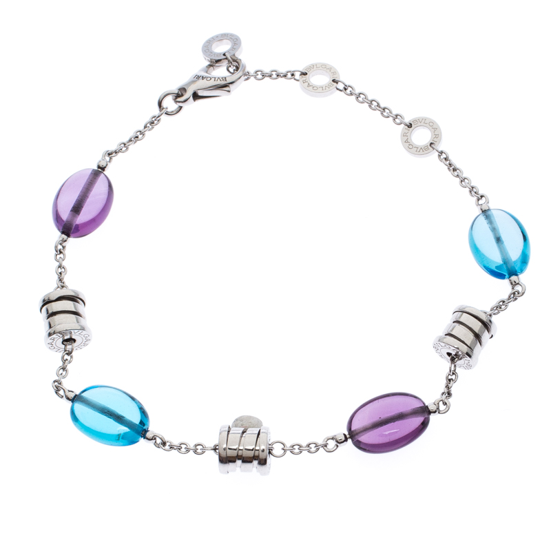 Bvlgari B.Zero1 Multi Gem 18k White Gold Station Bracelet Bvlgari | The ...