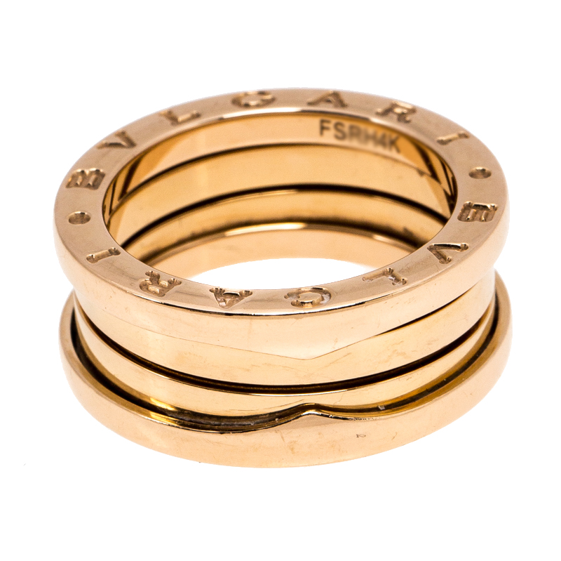 

Bvlgari B.Zero1 18K Rose Gold 3-Band Ring Size