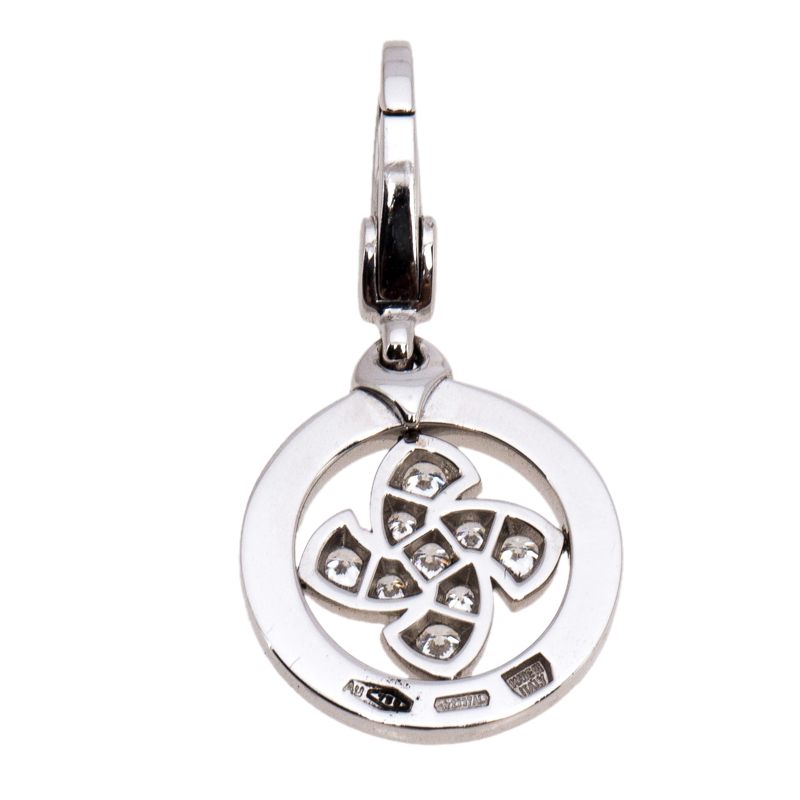 

Bvlgari Diamond Flower 18k White Gold Pendant Charm