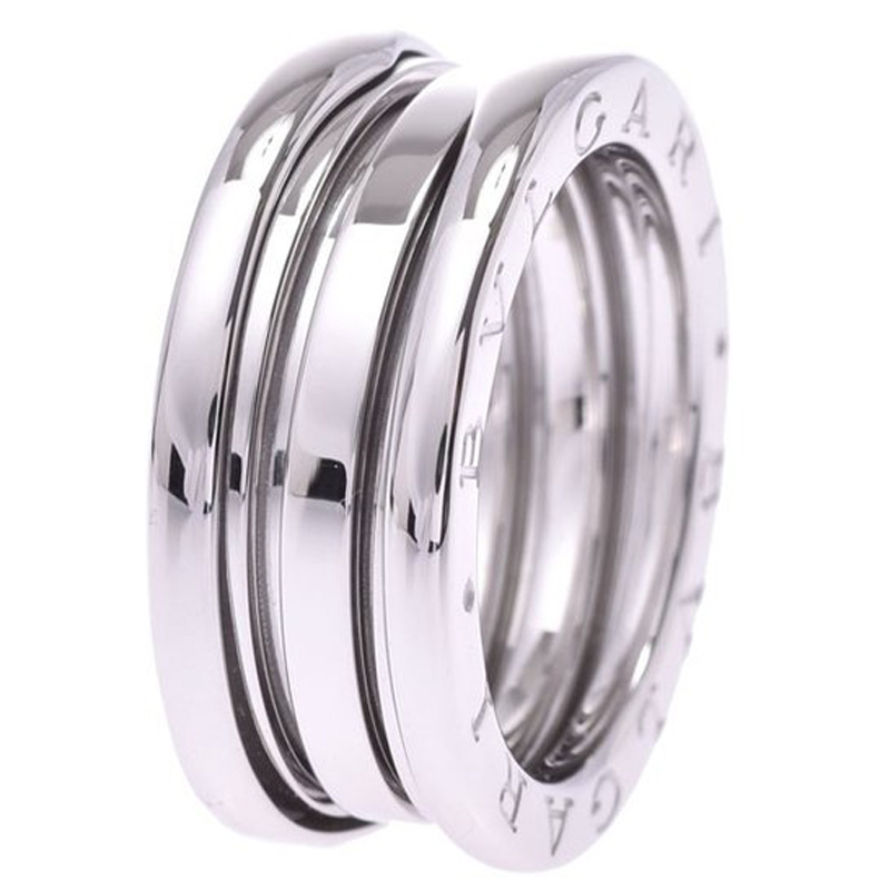 Bvlgari B.Zero1 3-Band 18k White Gold Band Ring Size 52