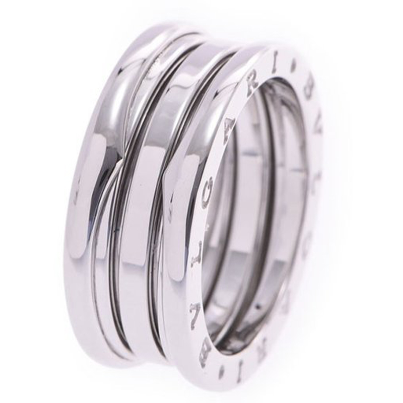 Bvlgari B.Zero1 3-Band 18k White Gold Band Ring Size 58