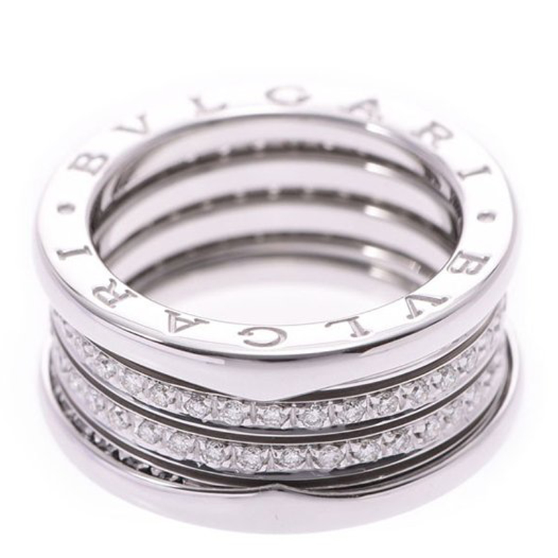 

Bvlgari B.Zero1 4-Band Diamonds 18k White Gold Band Ring Size