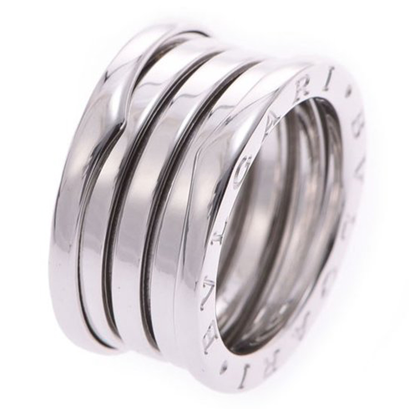 Pre Owned Bvlgari B.Zero1 4-Band 18k White Gold Band Ring Size 52