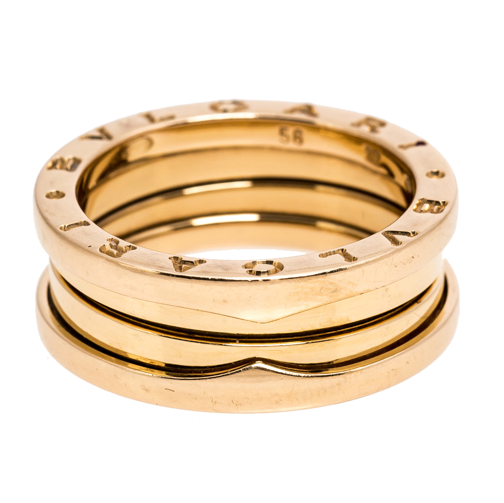 

Bvlgari B.Zero1 3-Band 18K Rose Gold Ring Size