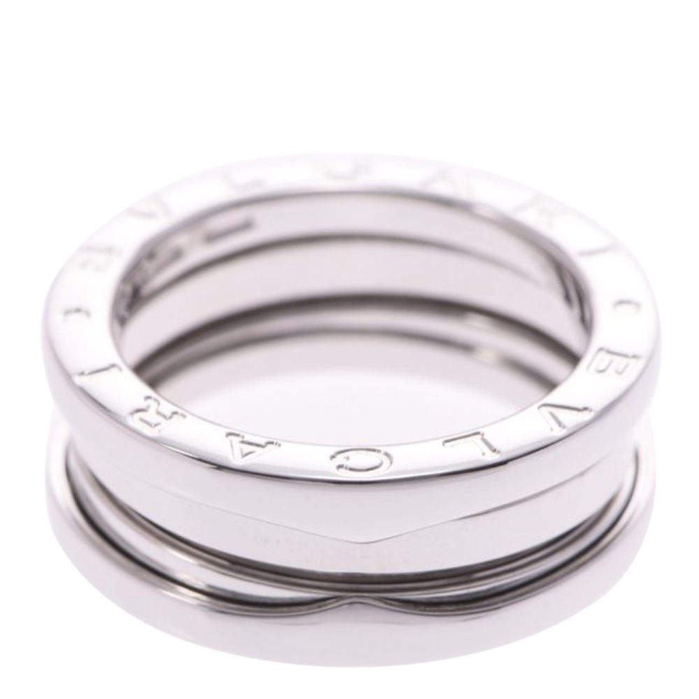 

Bvlgari B-Zero1 3 Band 18K White Gold Band Ring Size, Silver