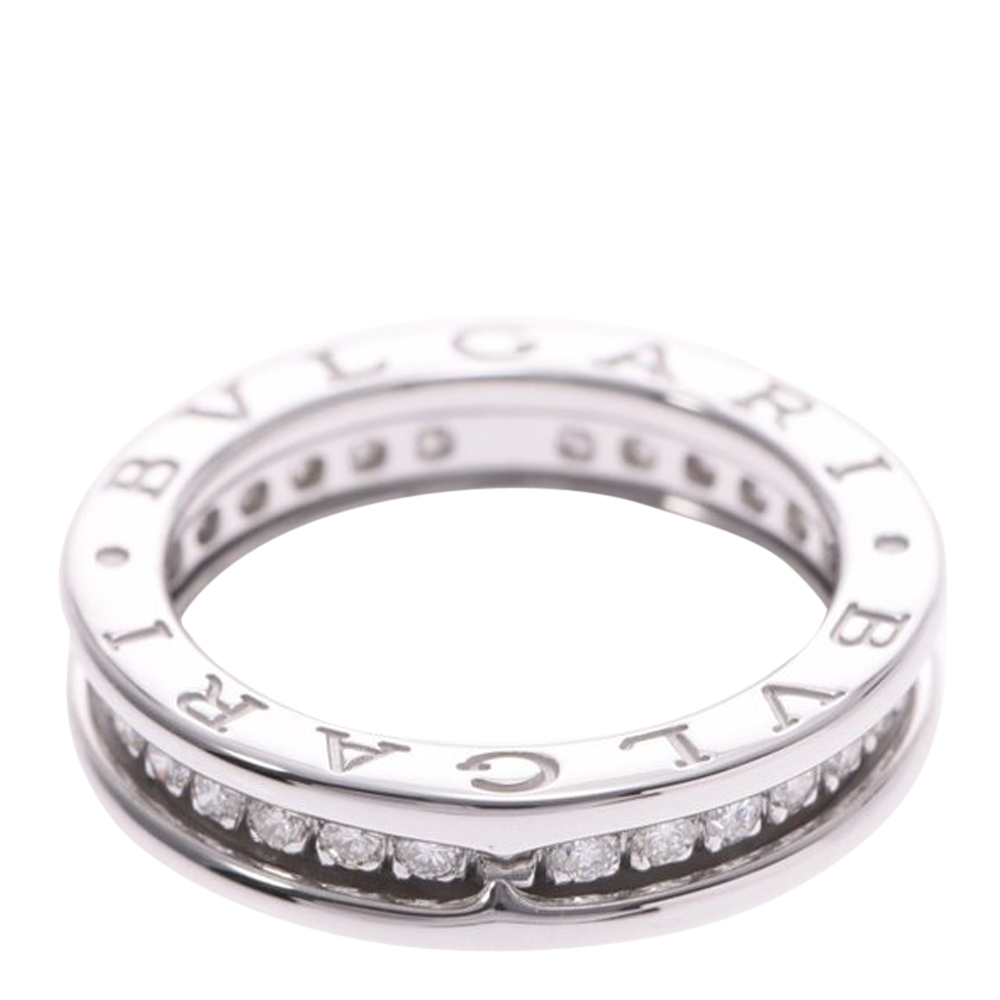 

Bvlgari B-Zero1 Band 18K White Gold Band Ring Size, Silver