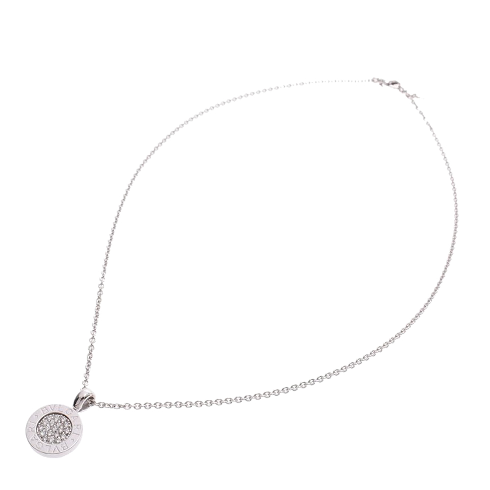 

Bvlgari Bvlgari Diamond 18K White Gold Pendant Necklace, Silver