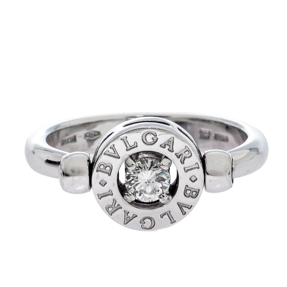 

Bvlgari Diamond 18K White Gold Ring Size