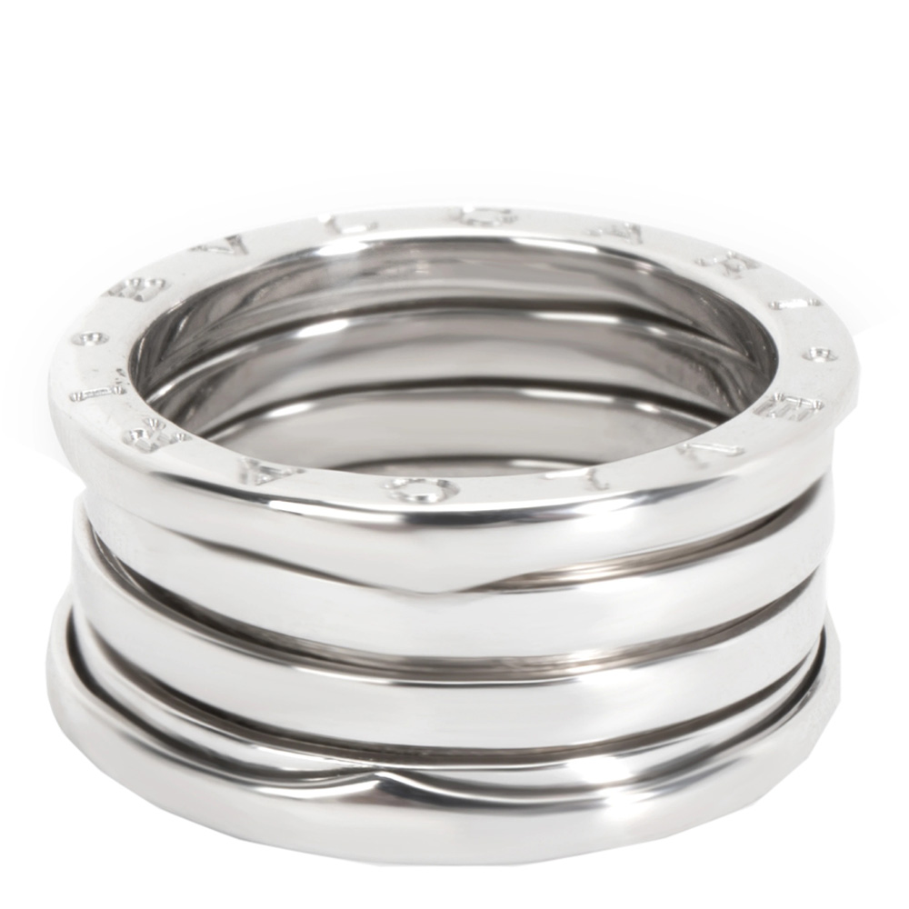 

Bvlgari 18K White Gold B.zero1 Three Band Ring Size