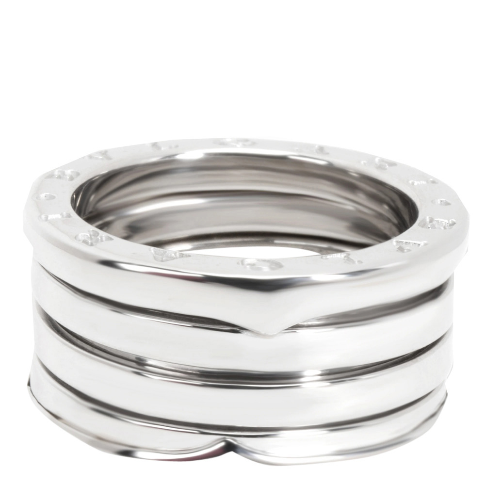 

Bvlgari 18K White Gold B.zero1 Four Band Ring Size