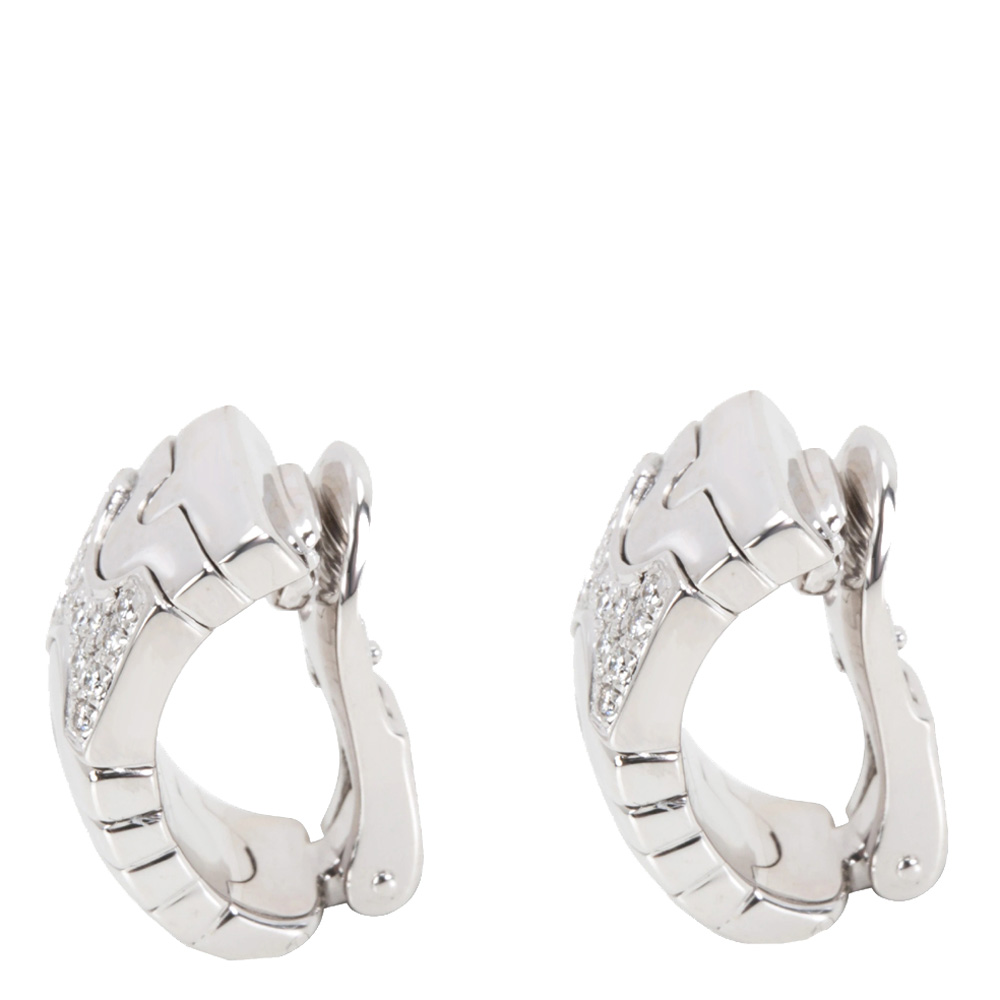

Bvlgari 18K White Gold Parentesi Diamond Earrings